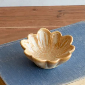 Honey Brown Flower Dish