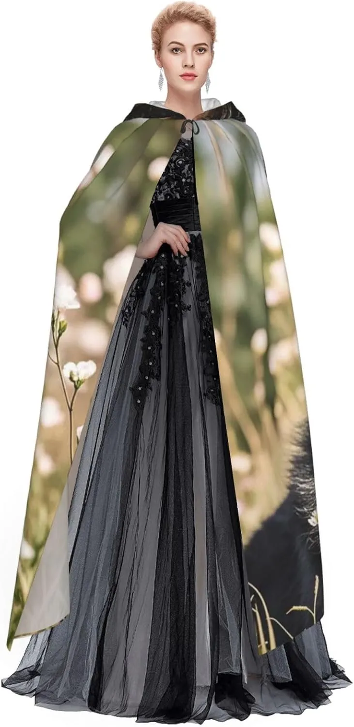 Hooded Cloak Unisex Halloween Hooded Cape Chickens and Farm Hooded Robe Halloween Cloak Cosplay Costumes