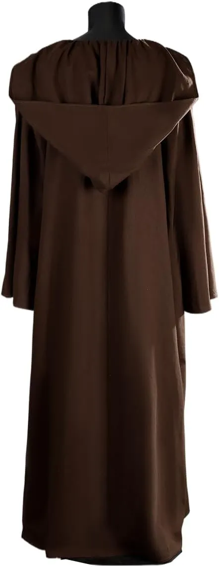 Jedi Cosplay Costume Mens Knight Brown Hooded Cloak Robe Jedi Anakin Halloween Outfit Wizard Uniform Suit