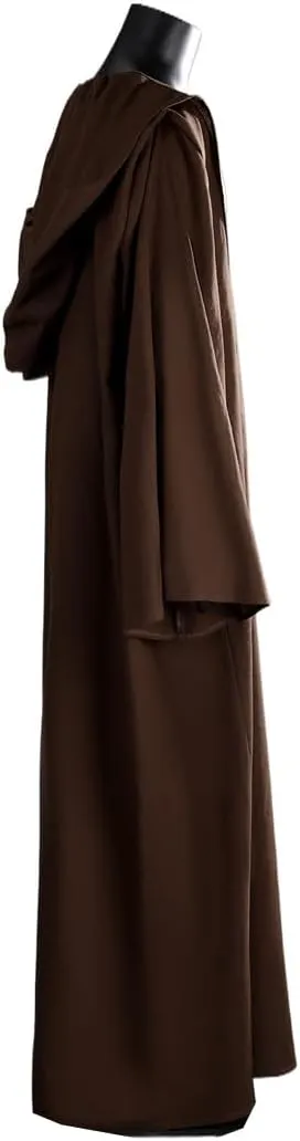 Jedi Cosplay Costume Mens Knight Brown Hooded Cloak Robe Jedi Anakin Halloween Outfit Wizard Uniform Suit