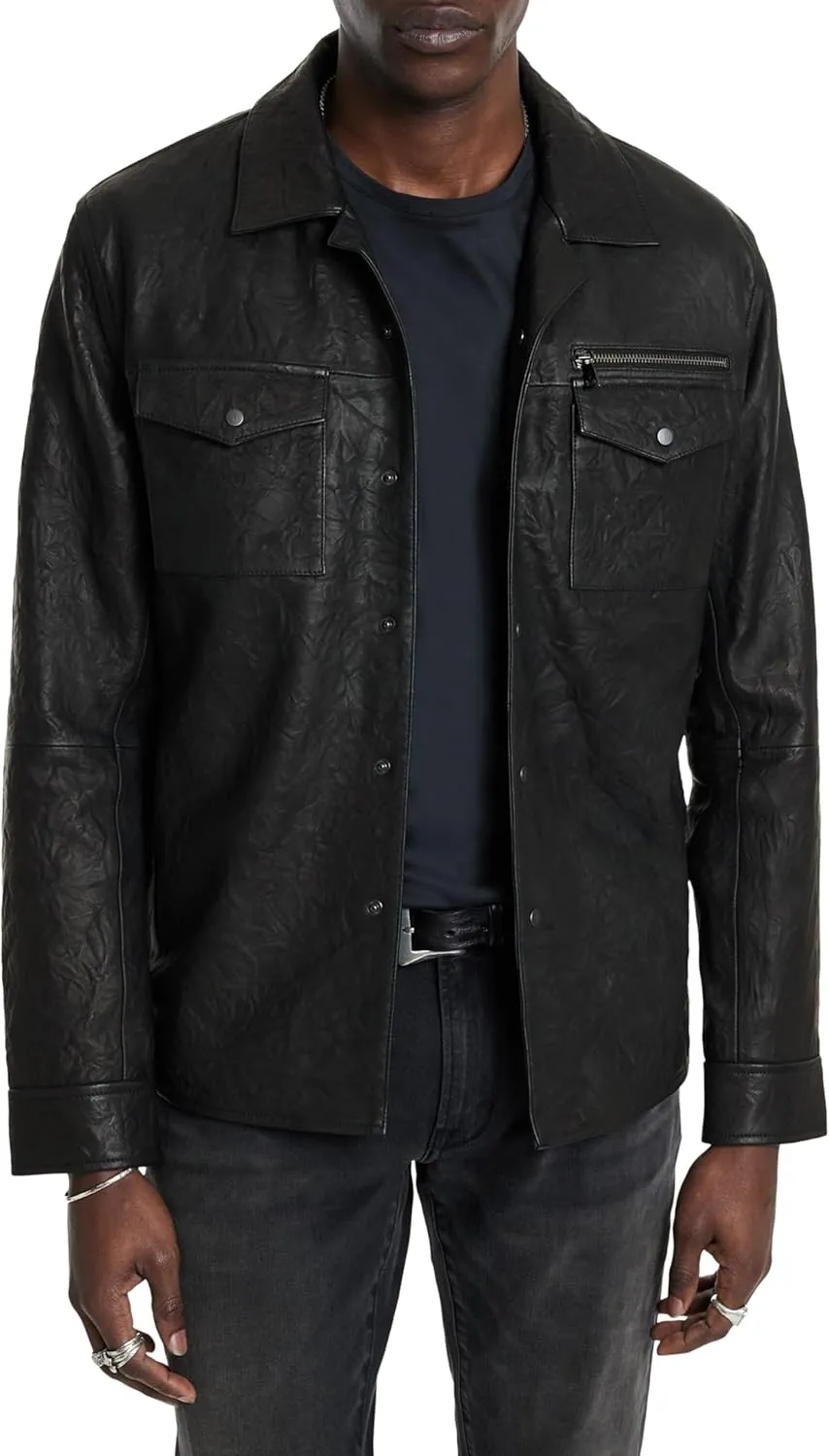 John Varvatos Men's Asher Leather Jacket