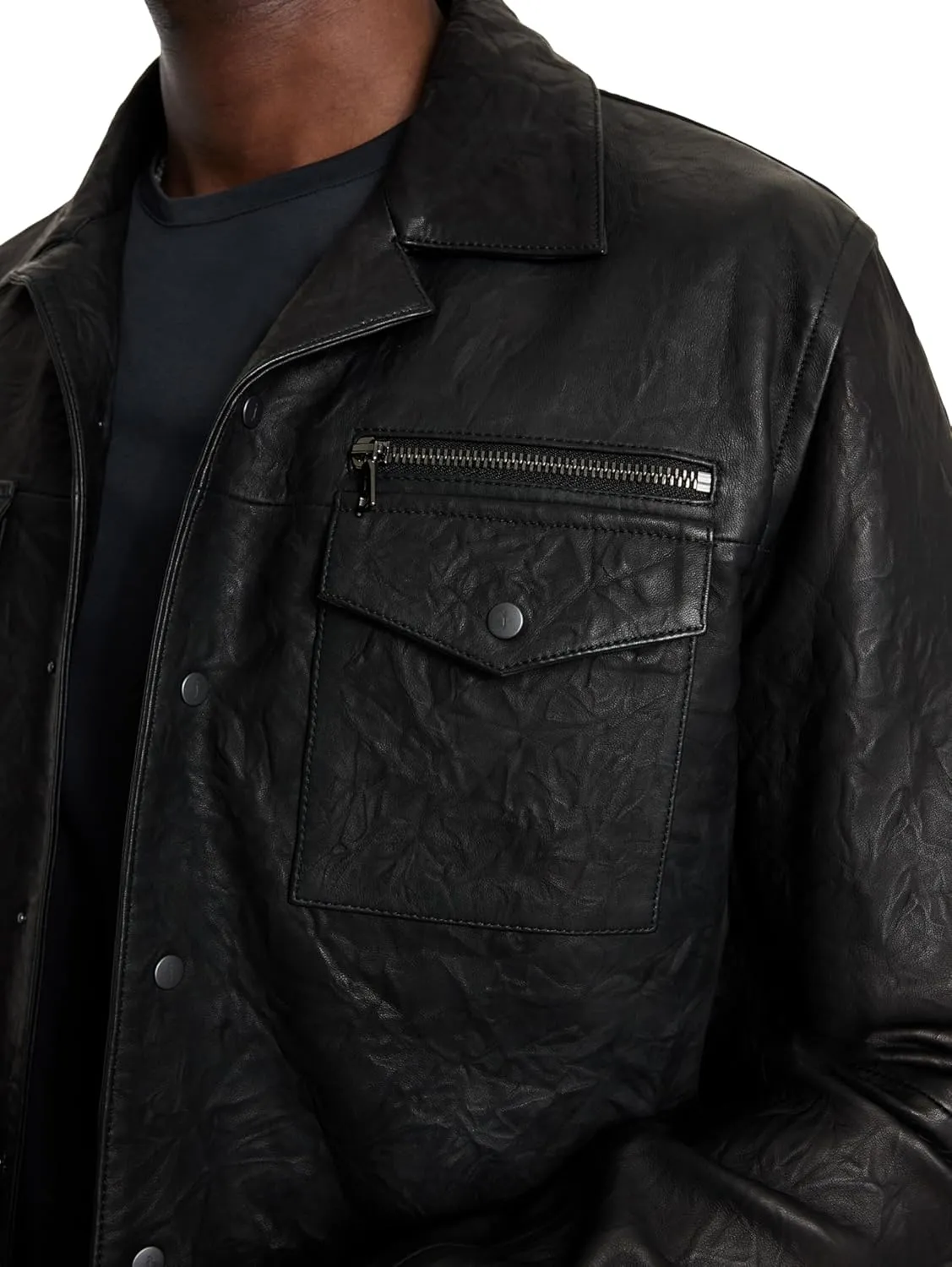 John Varvatos Men's Asher Leather Jacket