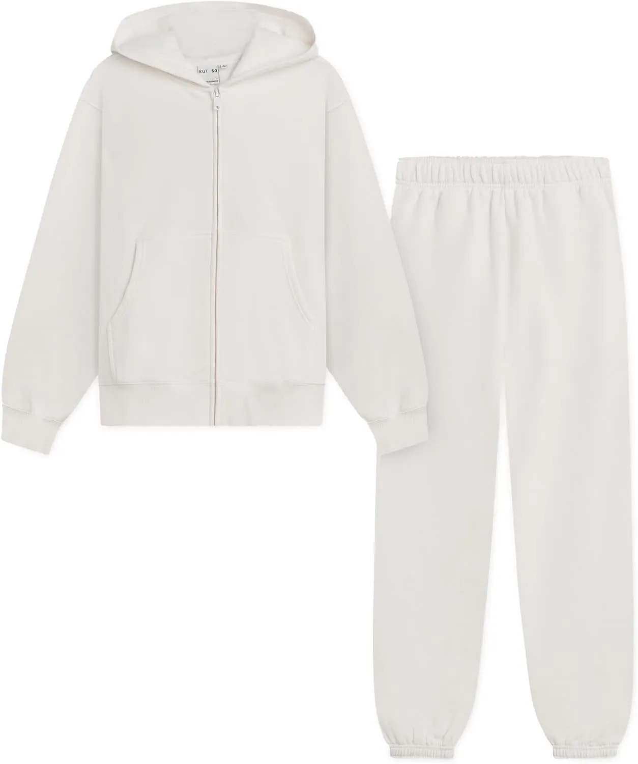 KUT & SO Womens Sweatsuits  Oversized Track Suit 2-Piece Set Includes Zip Hoodie and High-Rise Sweatpants