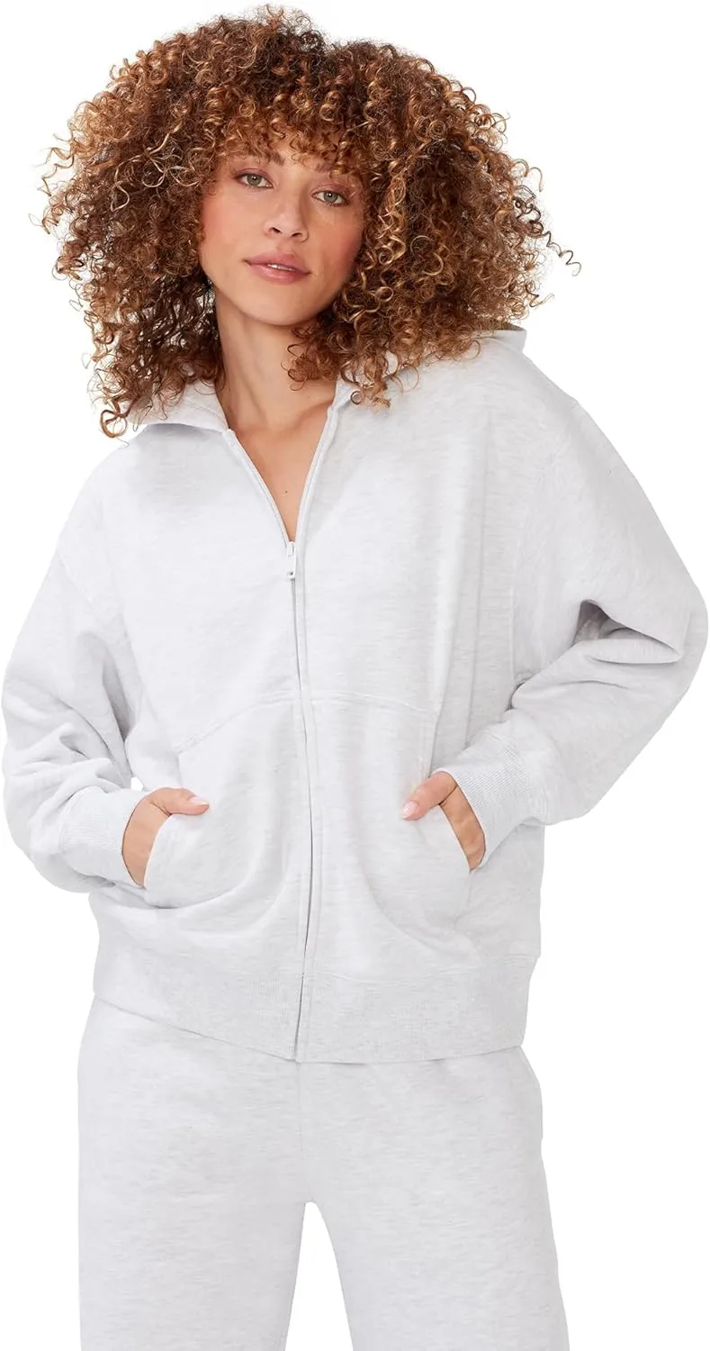 KUT & SO Womens Sweatsuits  Oversized Track Suit 2-Piece Set Includes Zip Hoodie and High-Rise Sweatpants