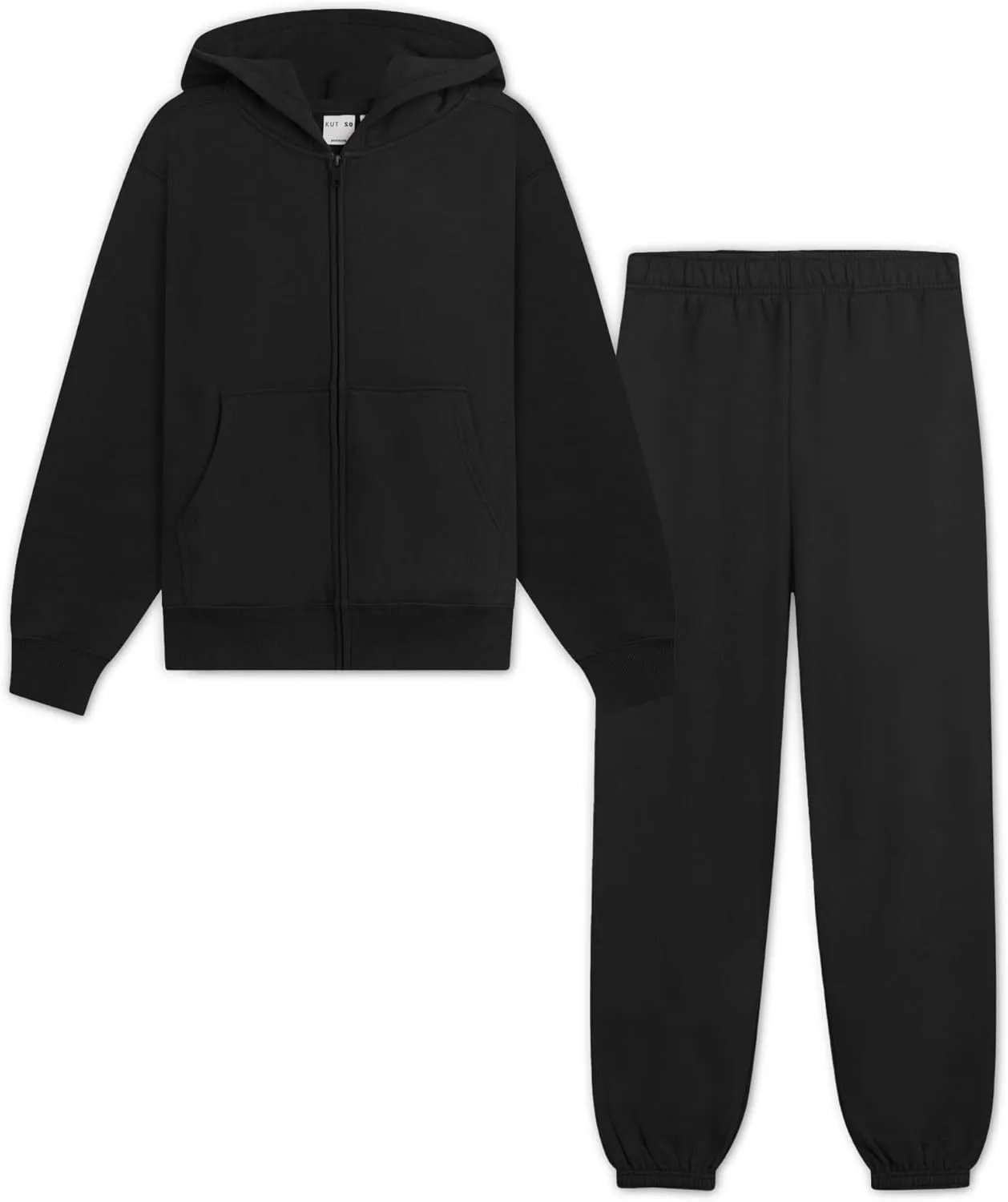 KUT & SO Womens Sweatsuits  Oversized Track Suit 2-Piece Set Includes Zip Hoodie and High-Rise Sweatpants