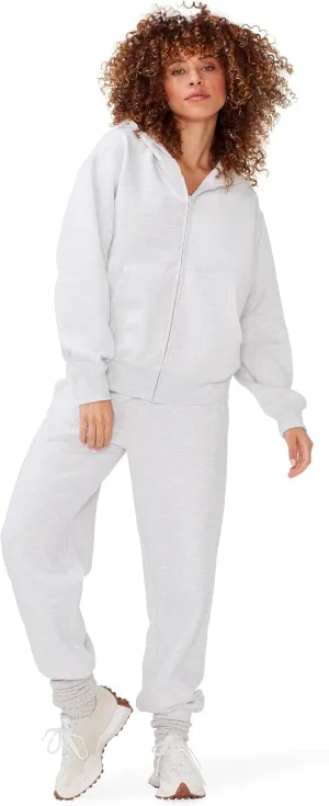 KUT & SO Womens Sweatsuits  Oversized Track Suit 2-Piece Set Includes Zip Hoodie and High-Rise Sweatpants