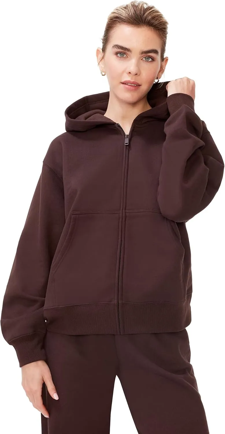 KUT & SO Womens Sweatsuits  Oversized Track Suit 2-Piece Set Includes Zip Hoodie and High-Rise Sweatpants