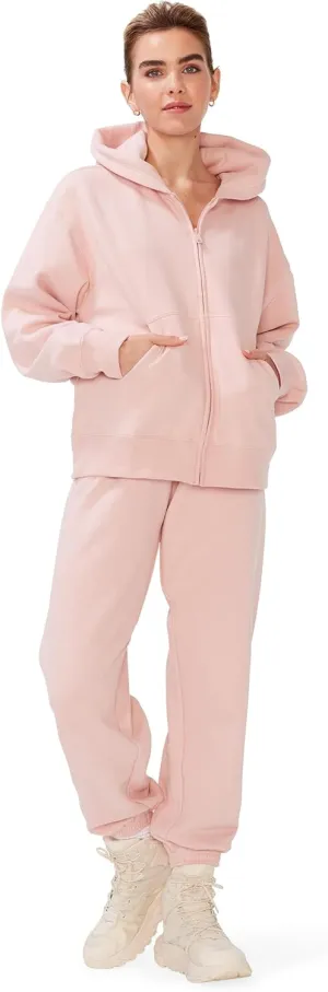 KUT & SO Womens Sweatsuits  Oversized Track Suit 2-Piece Set Includes Zip Hoodie and High-Rise Sweatpants