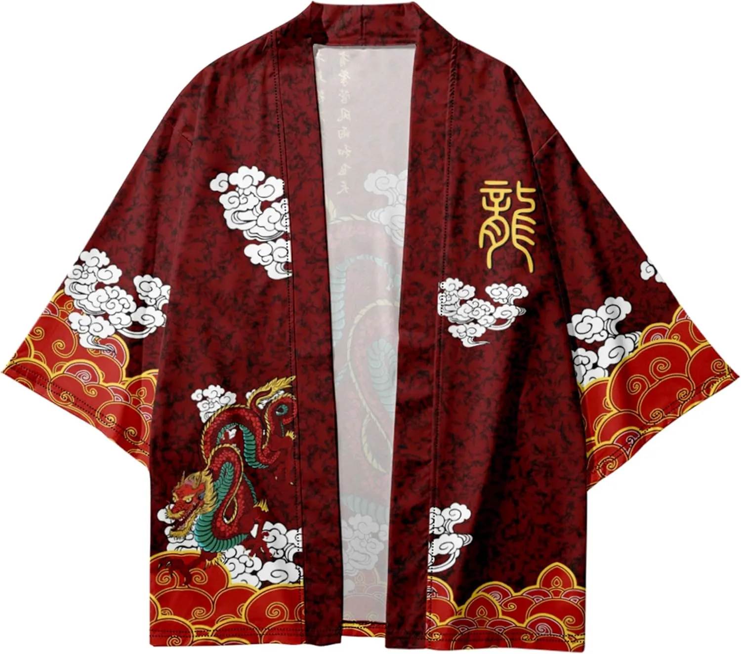 LAI MENG FIVE CATS Women's Summer Cardigan Lightweight Kimono Floral Print Loose Cover up Casual Tops