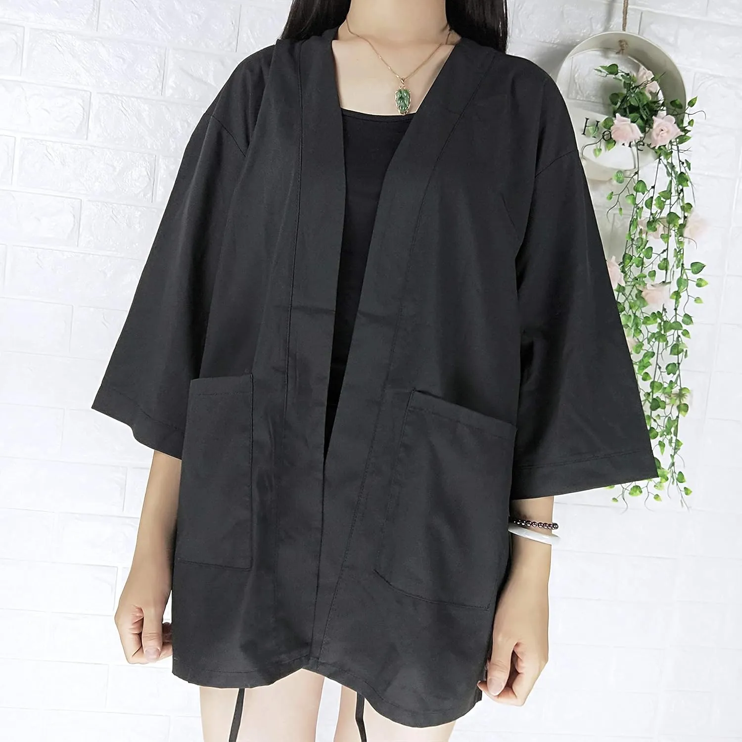 LAI MENG FIVE CATS Women's Summer Cardigan Lightweight Kimono Floral Print Loose Cover up Casual Tops
