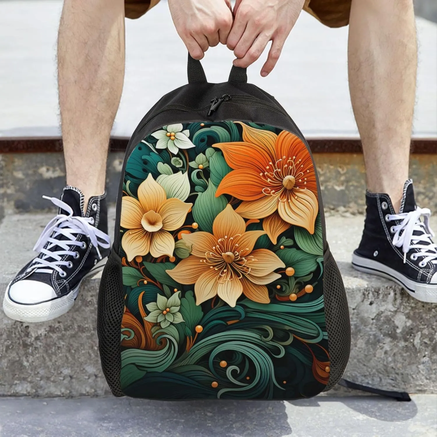Laptop Backpack for Women Men Carry-on Backpack Distinctive Pattern Design Daypack Lightweight Travel Shoulder Bags