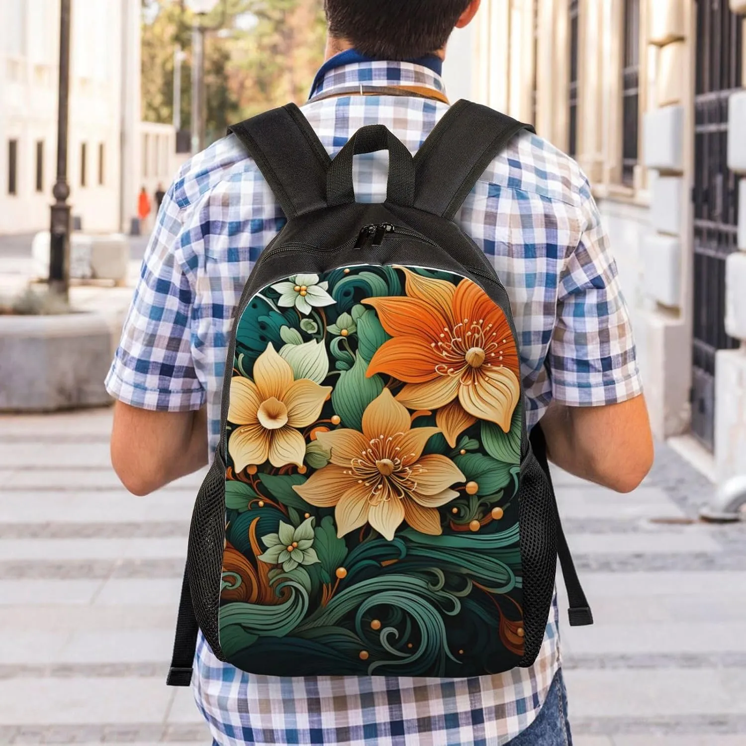 Laptop Backpack for Women Men Carry-on Backpack Distinctive Pattern Design Daypack Lightweight Travel Shoulder Bags