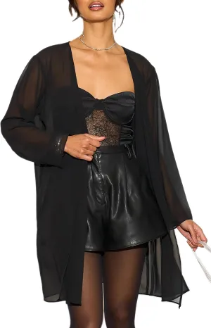 likemary Sheer Kimono Cardigans for Women - Elegant Dusters - Open Front Lightweight Long Cover Up Jackets Ideal for Dresses