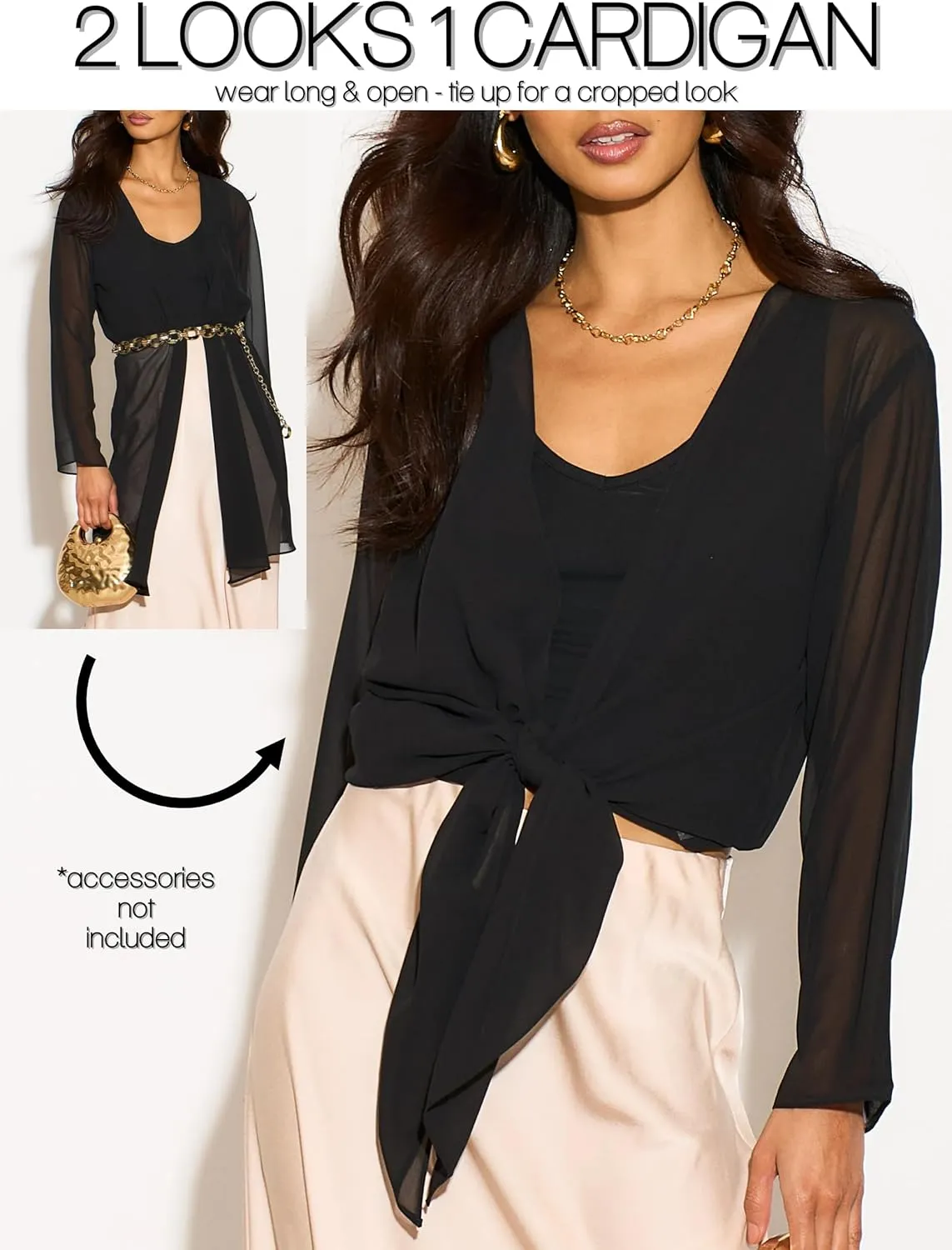 likemary Sheer Kimono Cardigans for Women - Elegant Dusters - Open Front Lightweight Long Cover Up Jackets Ideal for Dresses