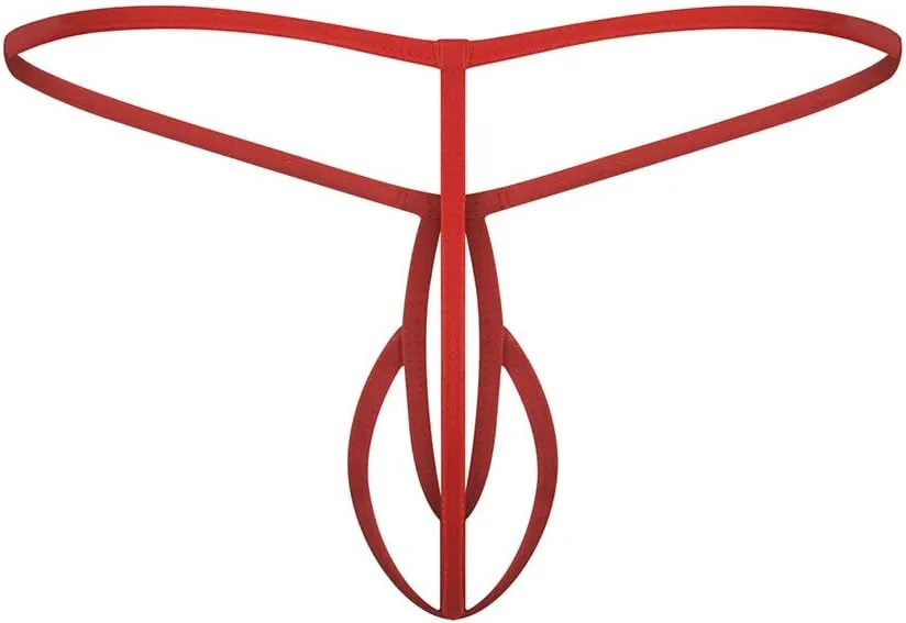 Lingerie for Men Stretch Bulge Pouch T-Back Thong Bikini Briefs G-String Low Rise Butt-Flaunting Underwear Underpants