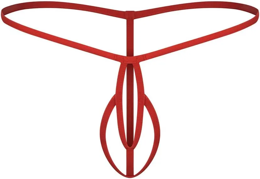 Lingerie for Men Stretch Bulge Pouch T-Back Thong Bikini Briefs G-String Low Rise Butt-Flaunting Underwear Underpants