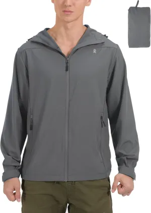 Little Donkey Andy Men's UPF 50  Sun Protection Jackets Stretch Breathable Hoodie Summer Shirts for Hiking