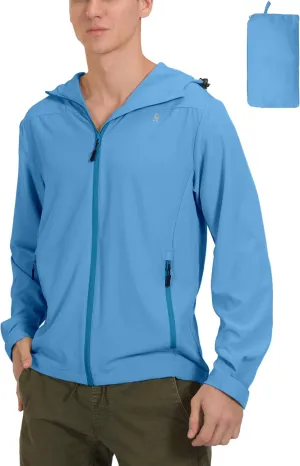 Little Donkey Andy Men's UPF 50  Sun Protection Jackets Stretch Breathable Hoodie Summer Shirts for Hiking