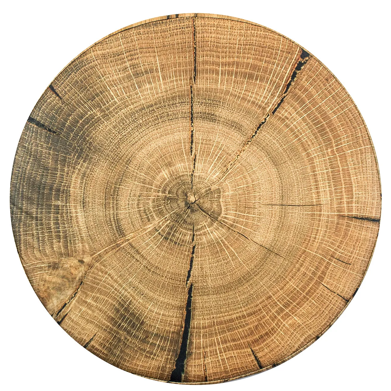 Log Print Storage Ottoman