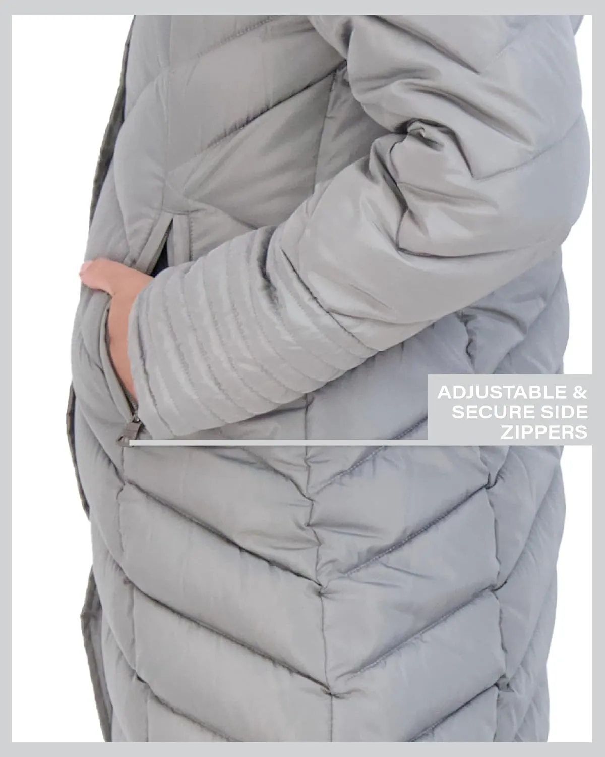 Madden Girl Women's Maxi Puffer Jacket - Long Quilted Puffer Coat (Sizes: S-3X)