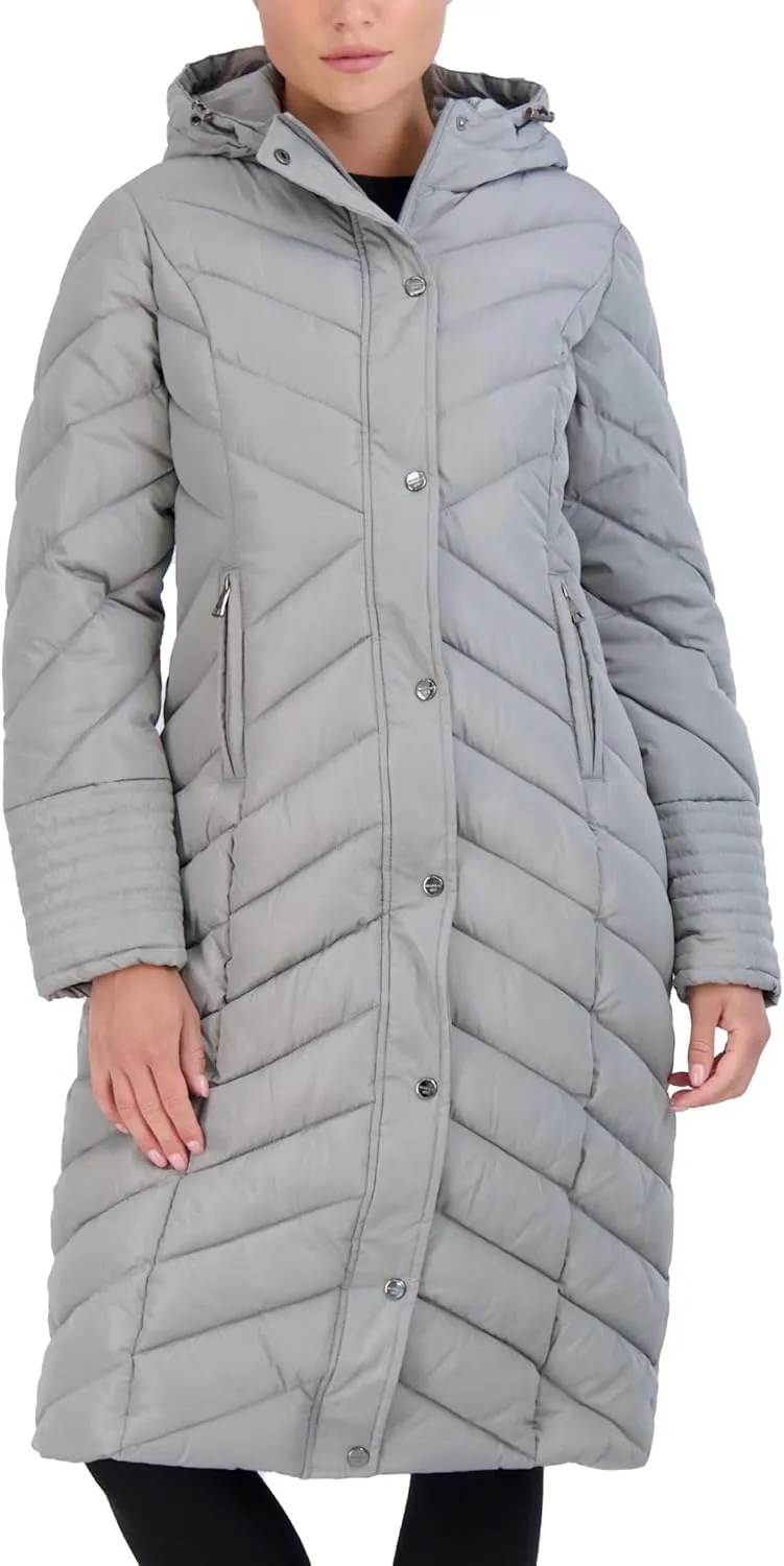 Madden Girl Women's Maxi Puffer Jacket - Long Quilted Puffer Coat (Sizes: S-3X)
