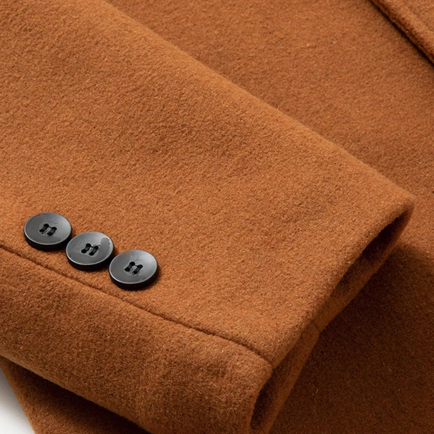 Maiyifu-GJ Men's Removable Hooded Wool Blend Overcoat Winter Single Breasted Trench Coats Casual Warm Classic Pea Jacket