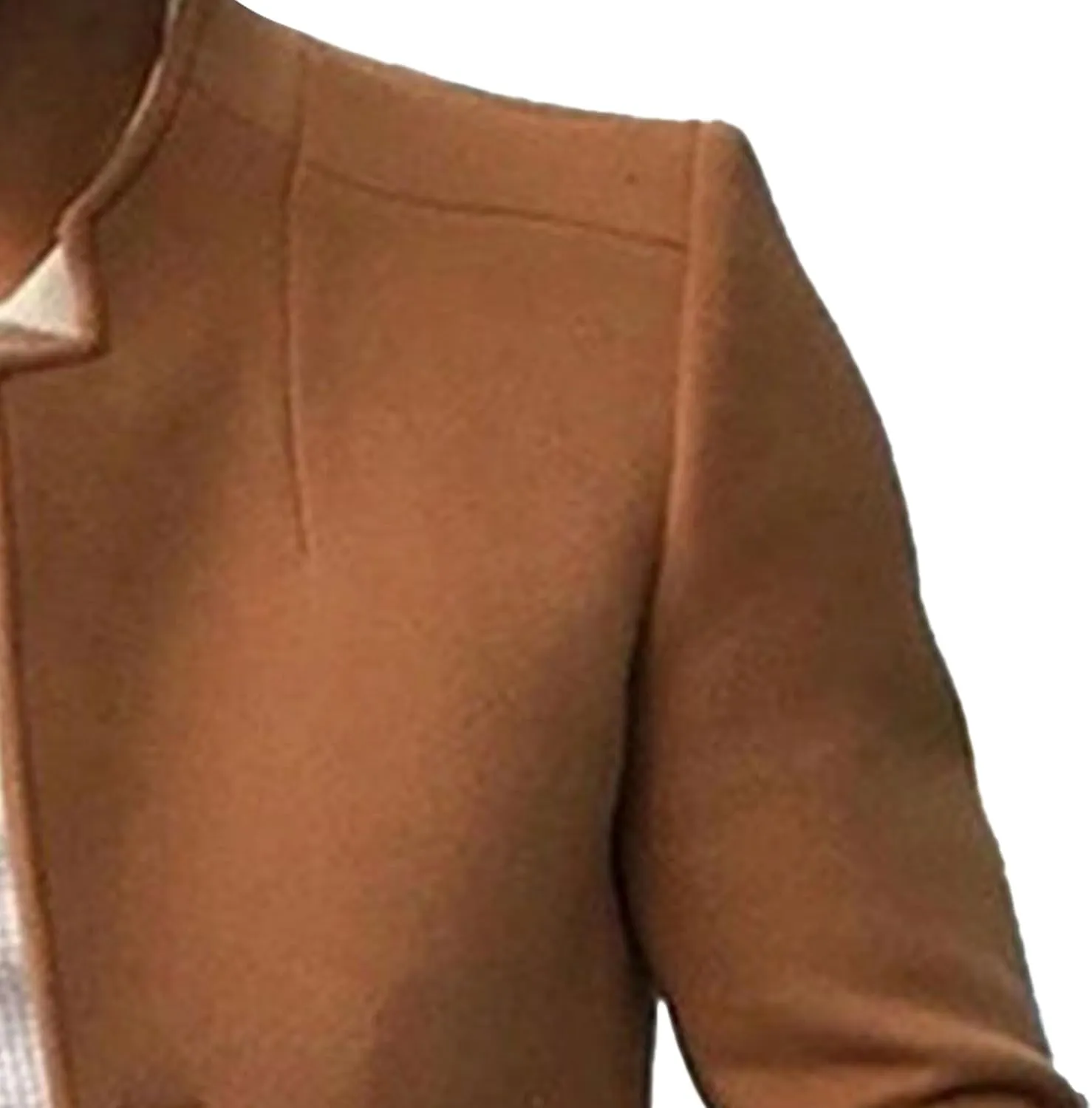Maiyifu-GJ Men's Stand Collar Wool Blend Pea Coat Single Breasted Mid-Long Trench Coat Casual Warm Slim Fit Wool Coat