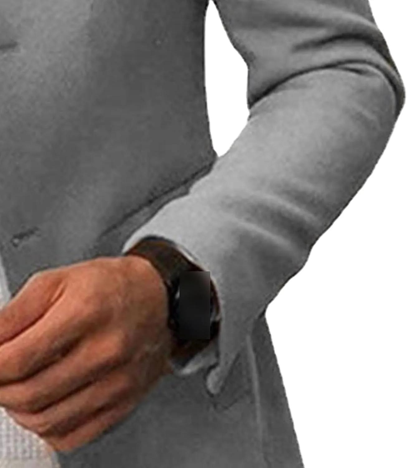 Maiyifu-GJ Men's Stand Collar Wool Blend Pea Coat Single Breasted Mid-Long Trench Coat Casual Warm Slim Fit Wool Coat