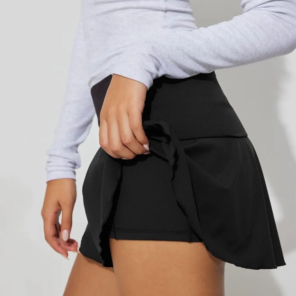 Maylrvjv Tennis Skirt for Women Athletic Golf Skorts Skirt Lightweight Running Workout Skirt