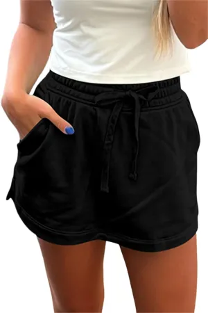 Melliflo Womens Summer Casual Lounge Shorts Workout Jersey Skort French Terry Drawstring Mini Skort with Pockets