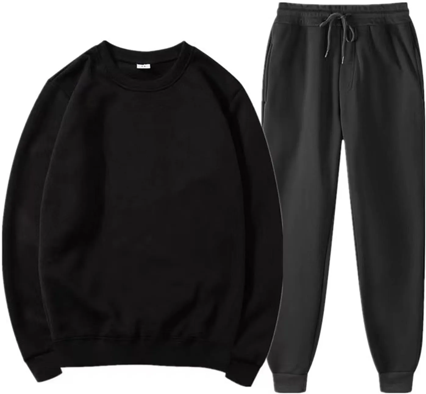 Men's 2 Piece Outfits Casual Pullover Sweatshirt Tracksuit Joggers Sweatpants Sweatsuit Set Jogging Athletic Suits