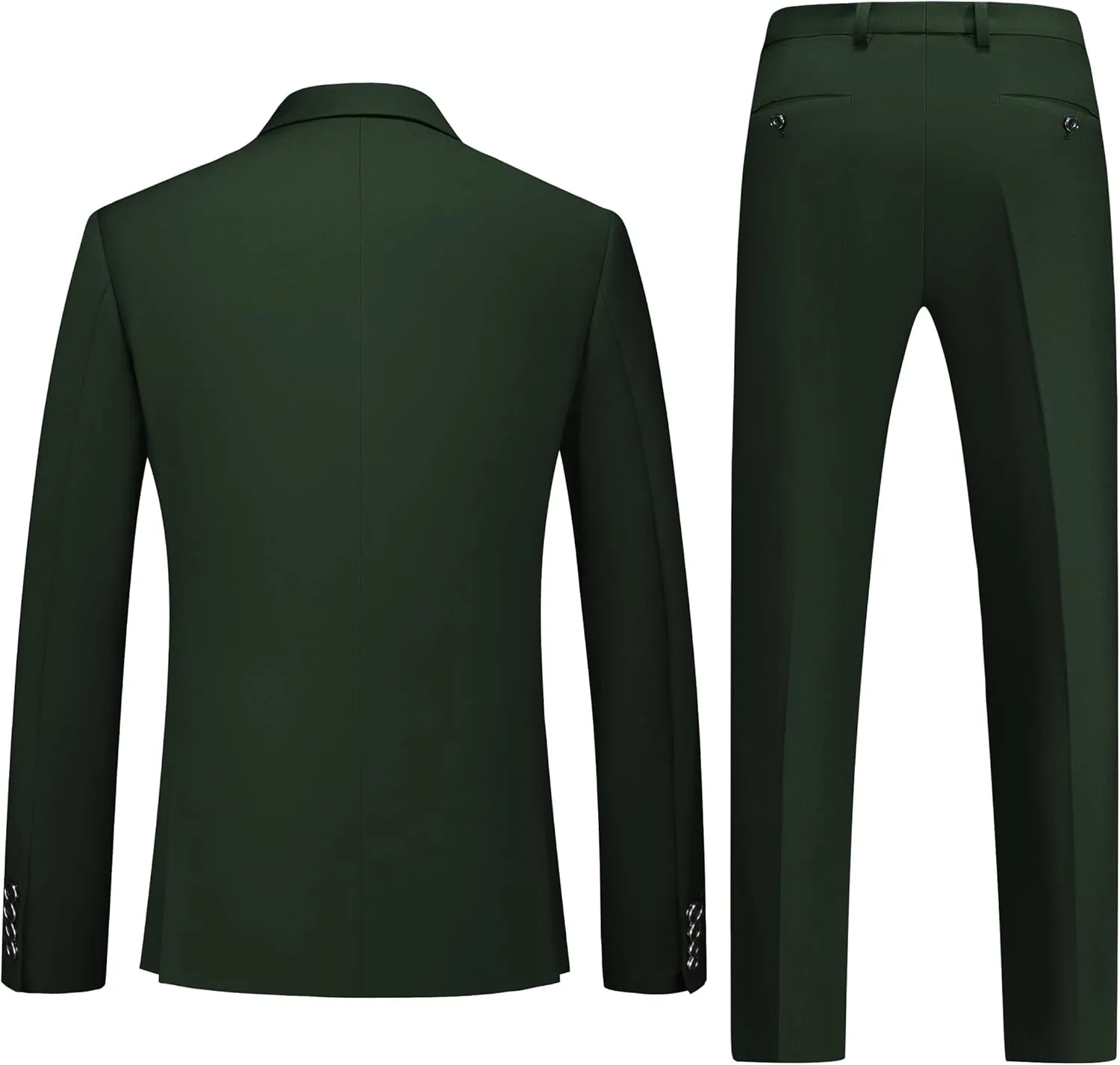 Men's 2 Piece Slim Fit Suit Set, Two Button Tuxedo for Wedding and Prom, Includes Blazer Jacket, Pants & Tie