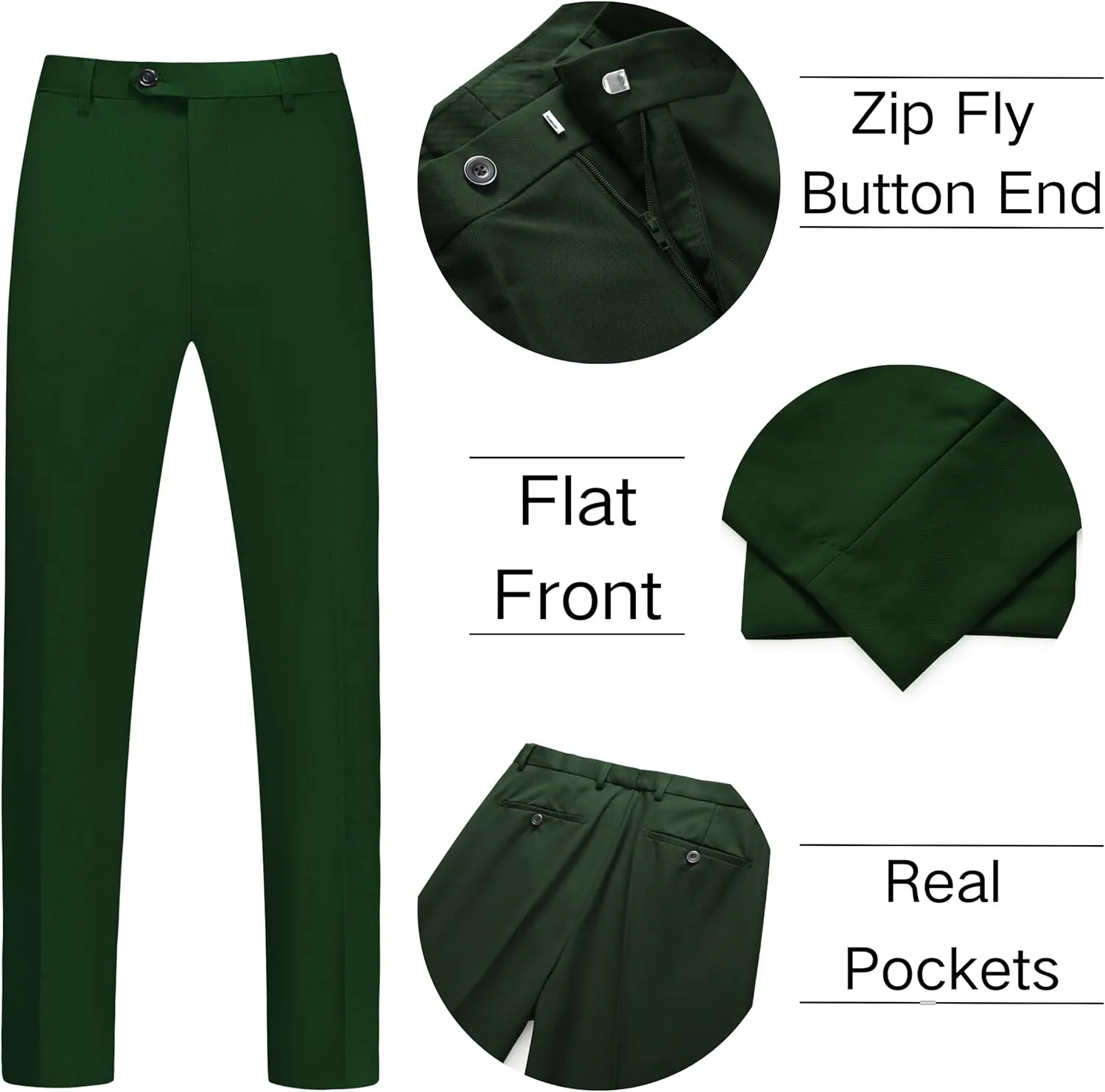 Men's 2 Piece Slim Fit Suit Set, Two Button Tuxedo for Wedding and Prom, Includes Blazer Jacket, Pants & Tie