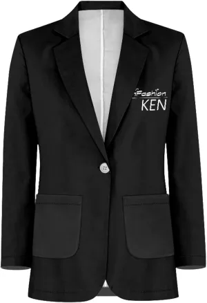 Men's Casual Blazers Customized Logo&Company Name Work Uniforms Open Front Lightweight Office Jackets (2XS-3XL)