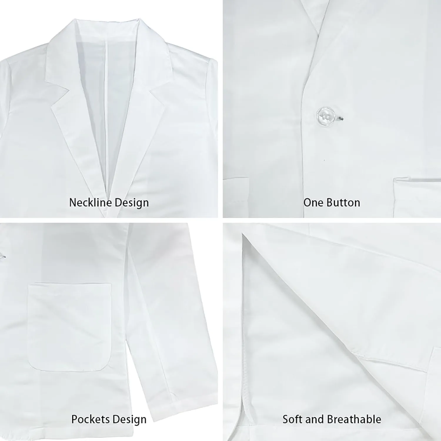 Men's Casual Blazers Customized Logo&Company Name Work Uniforms Open Front Lightweight Office Jackets (2XS-3XL)