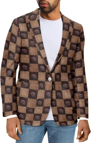 Men's Casual One Button Travel Blazers Classic Notch Lapel Fit Suits with Pocket Formal Sport Jackets Casual Coats