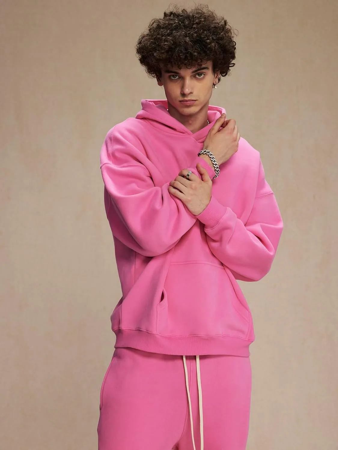 Mens Hoodies Vintage Oversized Hoodie Acid Wash Fleece Pullover Plush Heavyweight Streetwear Sweatshirts