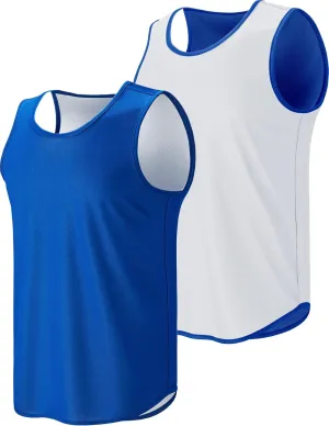 Men's Lightweight Reversible Rec Tanks, Mesh Basketball Jerseys Athletic Quick Dry Shirts Team Scrimmage Uniforms
