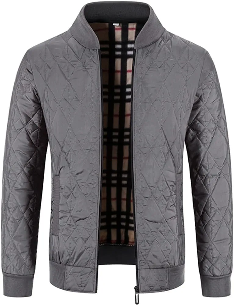 Mens Plus Velour Padded Cardigan Sweater Cotton Padded Sweater Coat Winter Casual Zip Up Jumper