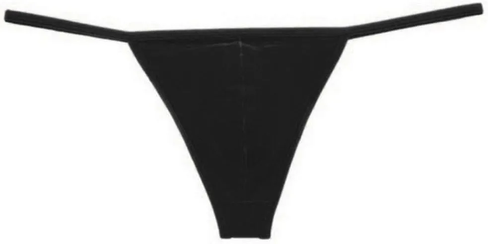 Men's Pouch Bikini Thong Mini Brief Solid Rope Sexy Gay Underwear Male Rope String Pants Thin Strap Thongs Briefs