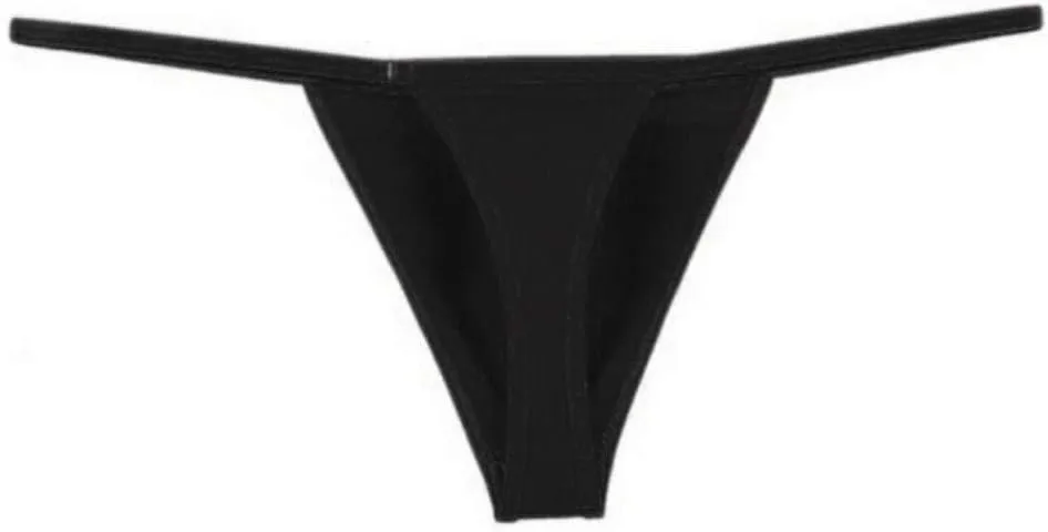 Men's Pouch Bikini Thong Mini Brief Solid Rope Sexy Gay Underwear Male Rope String Pants Thin Strap Thongs Briefs
