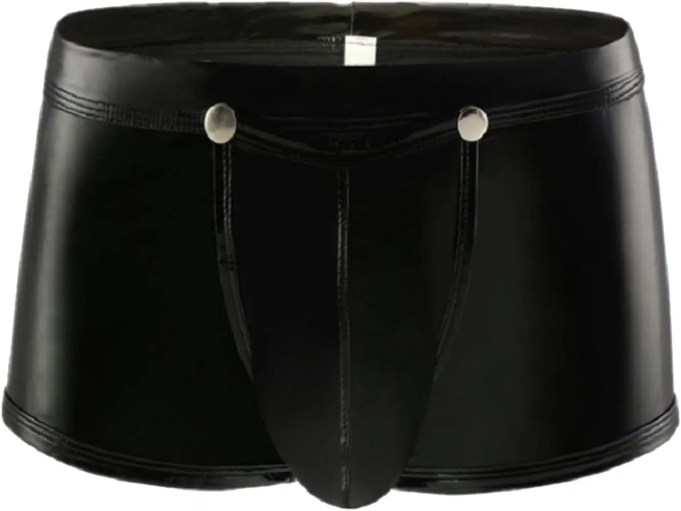 Men's Sexy Wet Look Leather Boxer Briefs Low Rise Pouch Trunks Underwear Cool Design Clubwear Party Hot Pants Swimsuits