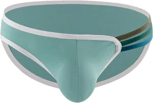 Men's T-Back Thongs Bikini Briefs Double Straps Low Rise Breathable Jockstrap Bulge Pouch Underwear G-String Clubwear