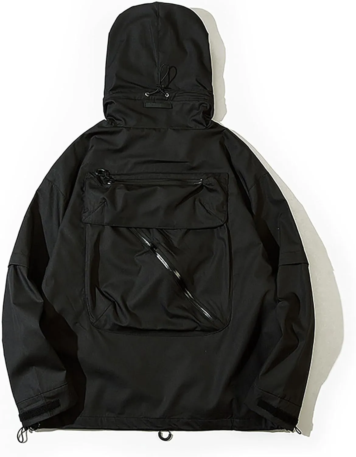MFCT Men's Techwear Waterproof Windbreaker with Funnel Hoodie