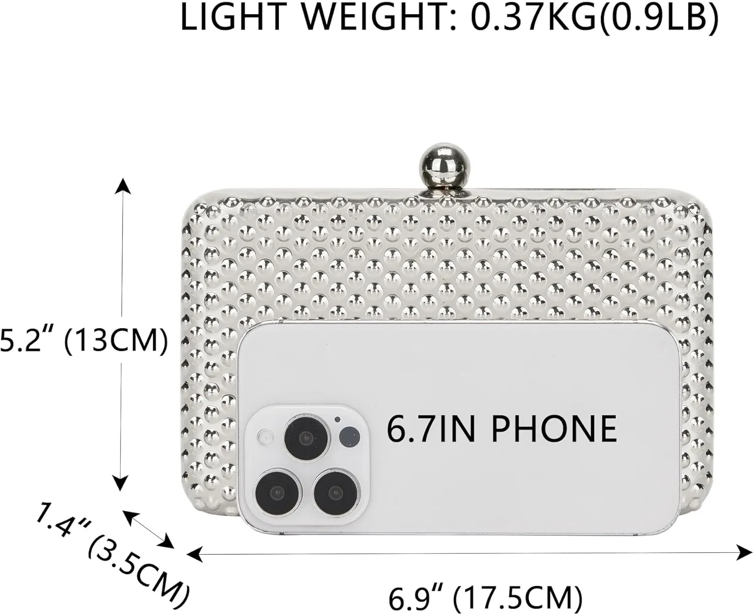 Milisente Women's Clutch Purses Metallic Bridal Party Geometric Evening Clutches Bags Cocktail Formal Handbags