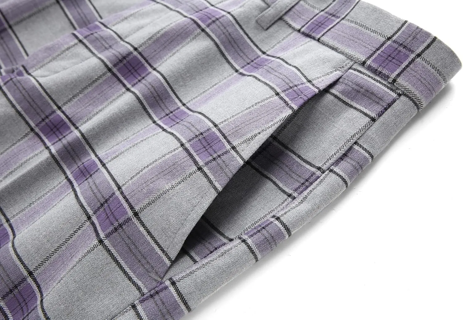 MOGU Men's Slim Fit Plaid Suit Set  Sport Coat Blazer, Vest & Pants (Each Sold Separately) for Wedding, Prom & Party
