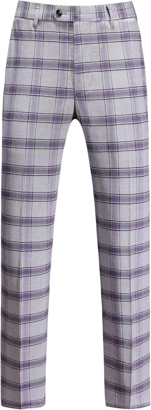MOGU Men's Slim Fit Plaid Suit Set  Sport Coat Blazer, Vest & Pants (Each Sold Separately) for Wedding, Prom & Party