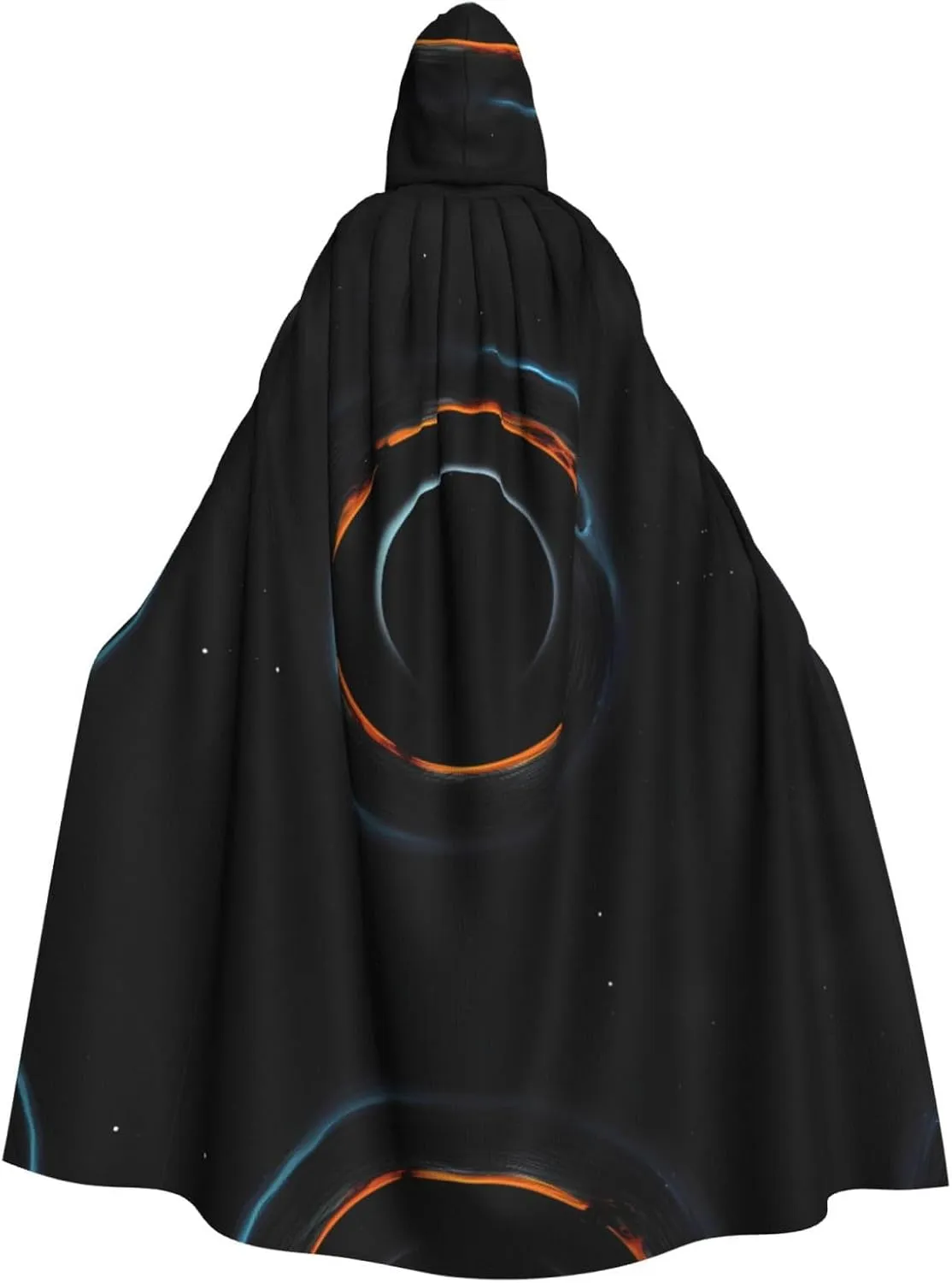 Mysterious Cosmic Black Holes Pattern aldult Cosplay Poncho Hooded Cloak for men and women Halloween Party