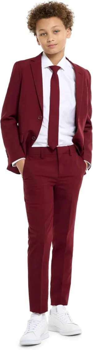 Opposuits Teen Boys Solid Color Party Suit - Prom and Wedding Party Outfit - Including Blazer, Pants and Tie
