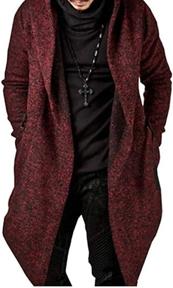 Original Design Autumn Winter Men's Long Sleeve Clothing Sweatshirt Hoodie Men Hooded Cardigan Loose Cloak Outerwear